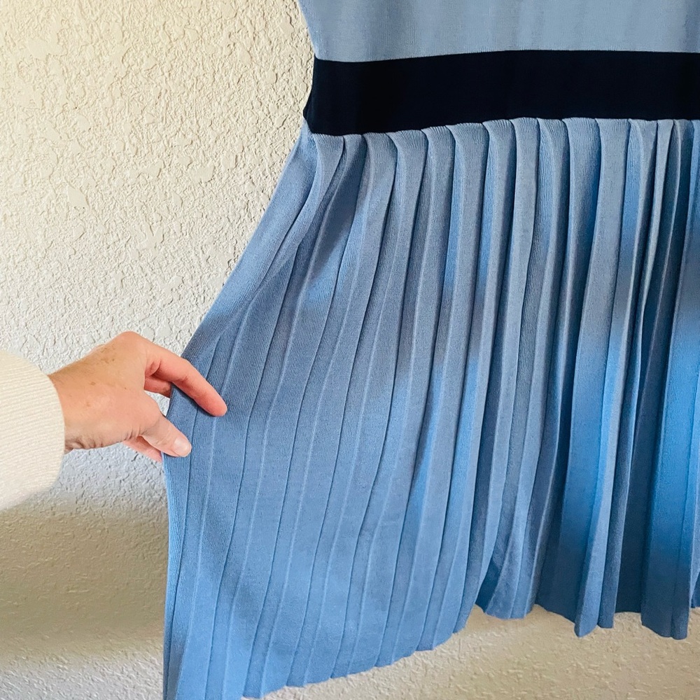 Alexia Admor Blue Knit Fit & Flare Dress - Picture 6 of 15